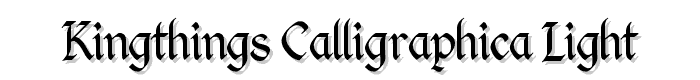 Kingthings Calligraphica Light font